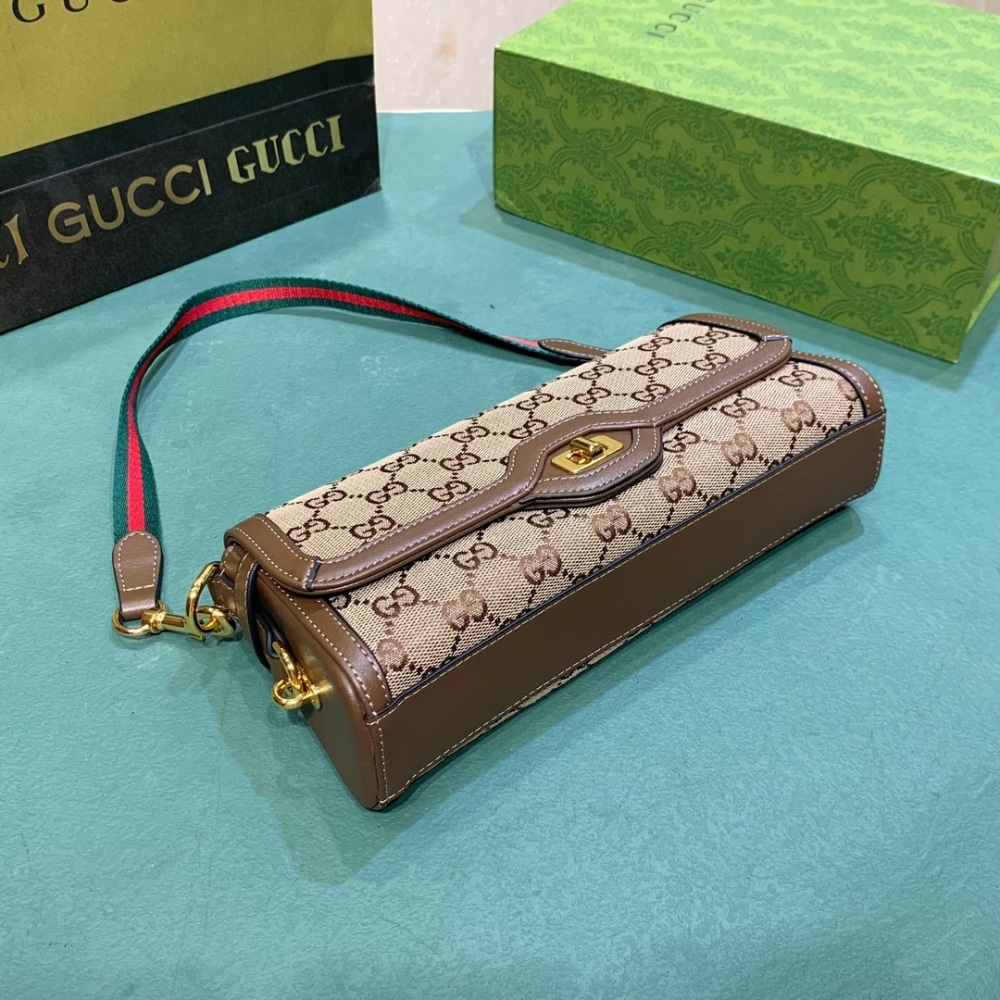 Gucci Luce Small Shoulder Bag Beige And Ebony 27Cm 786027 FADAC 9762