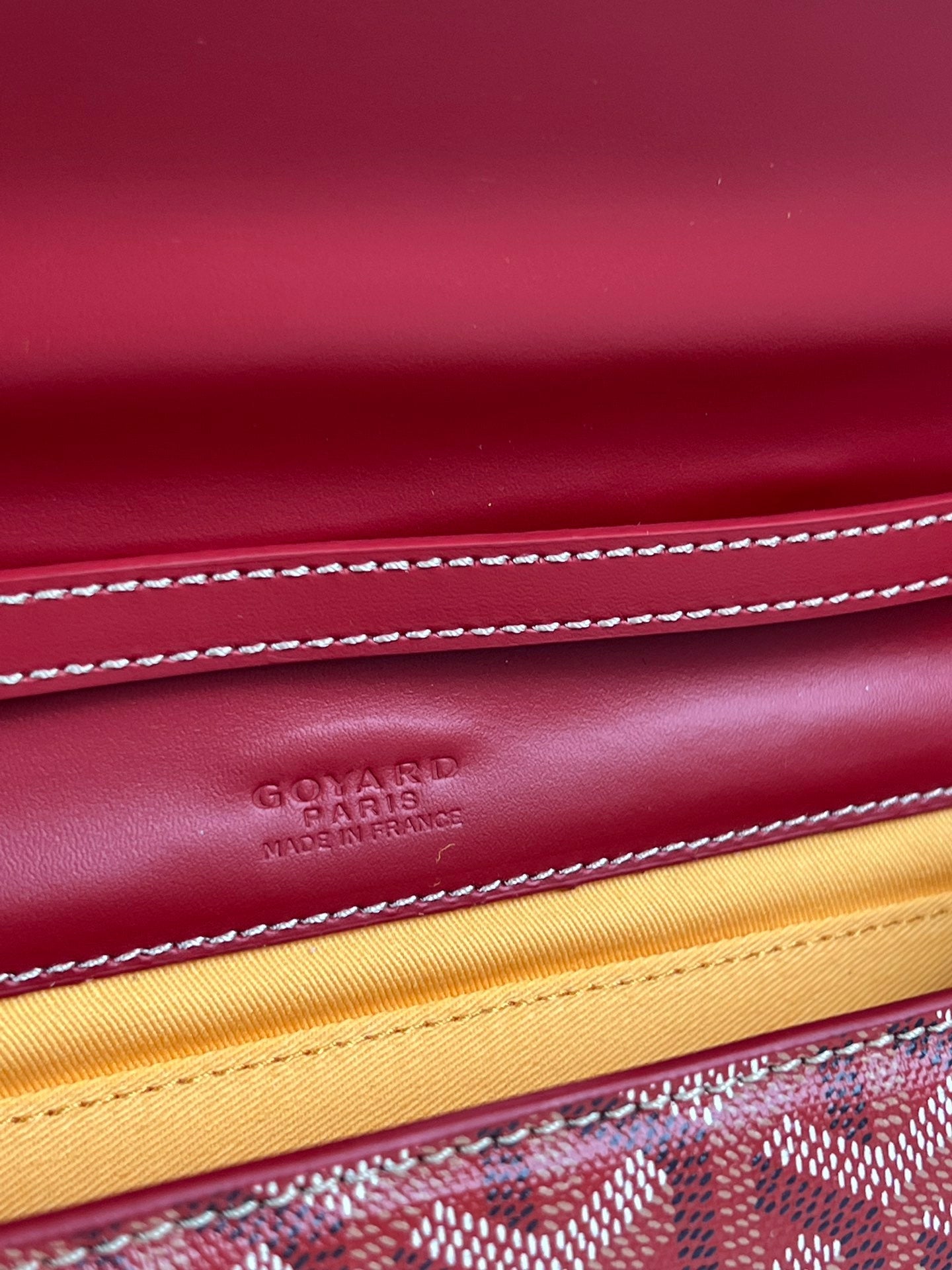 Goyard Monte-Carlo Pm Clutch 25 Cm Classic Red Goyardine Canvas