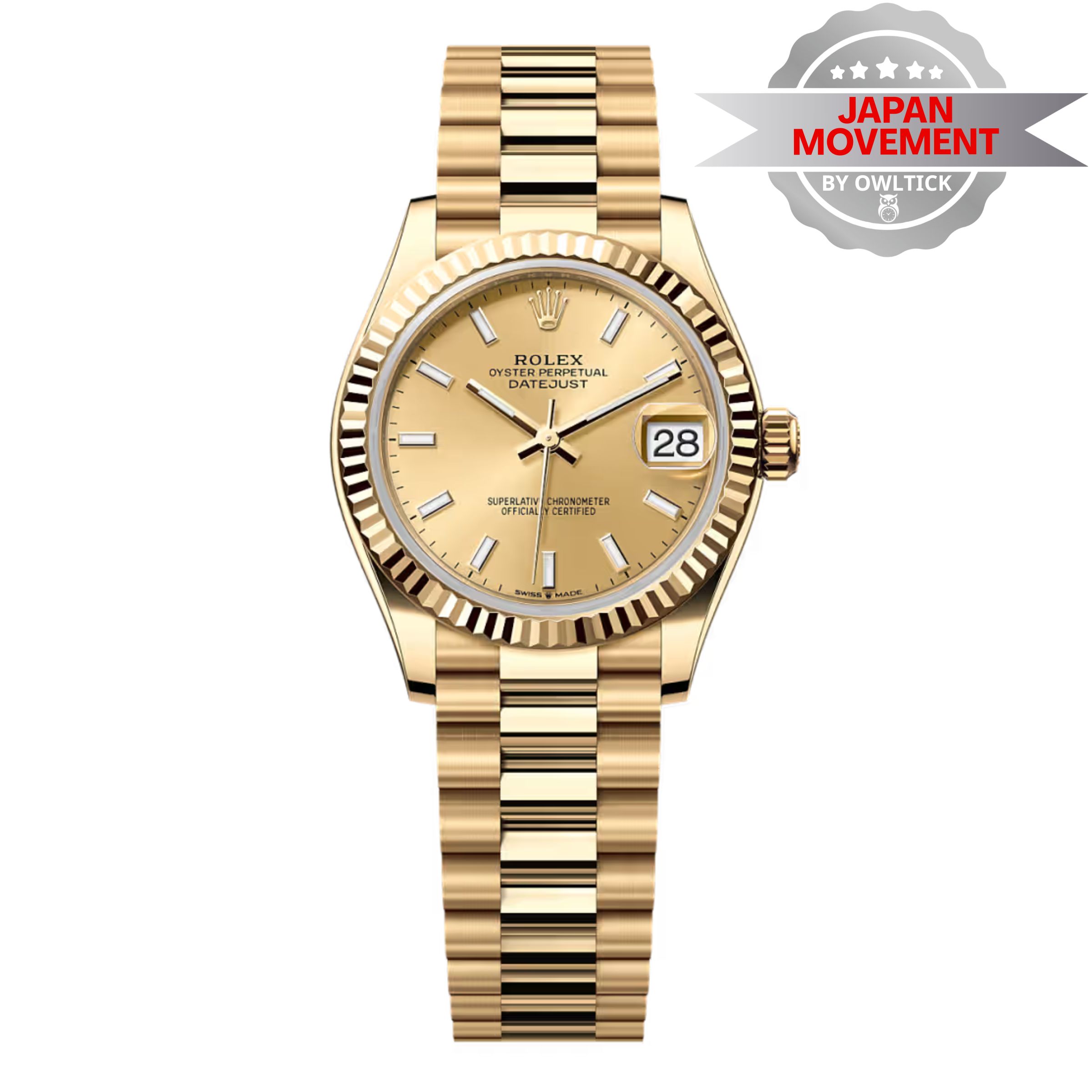 [Superclone] Rolex Datejust 31mm Champagne – Colour Dial President 278278