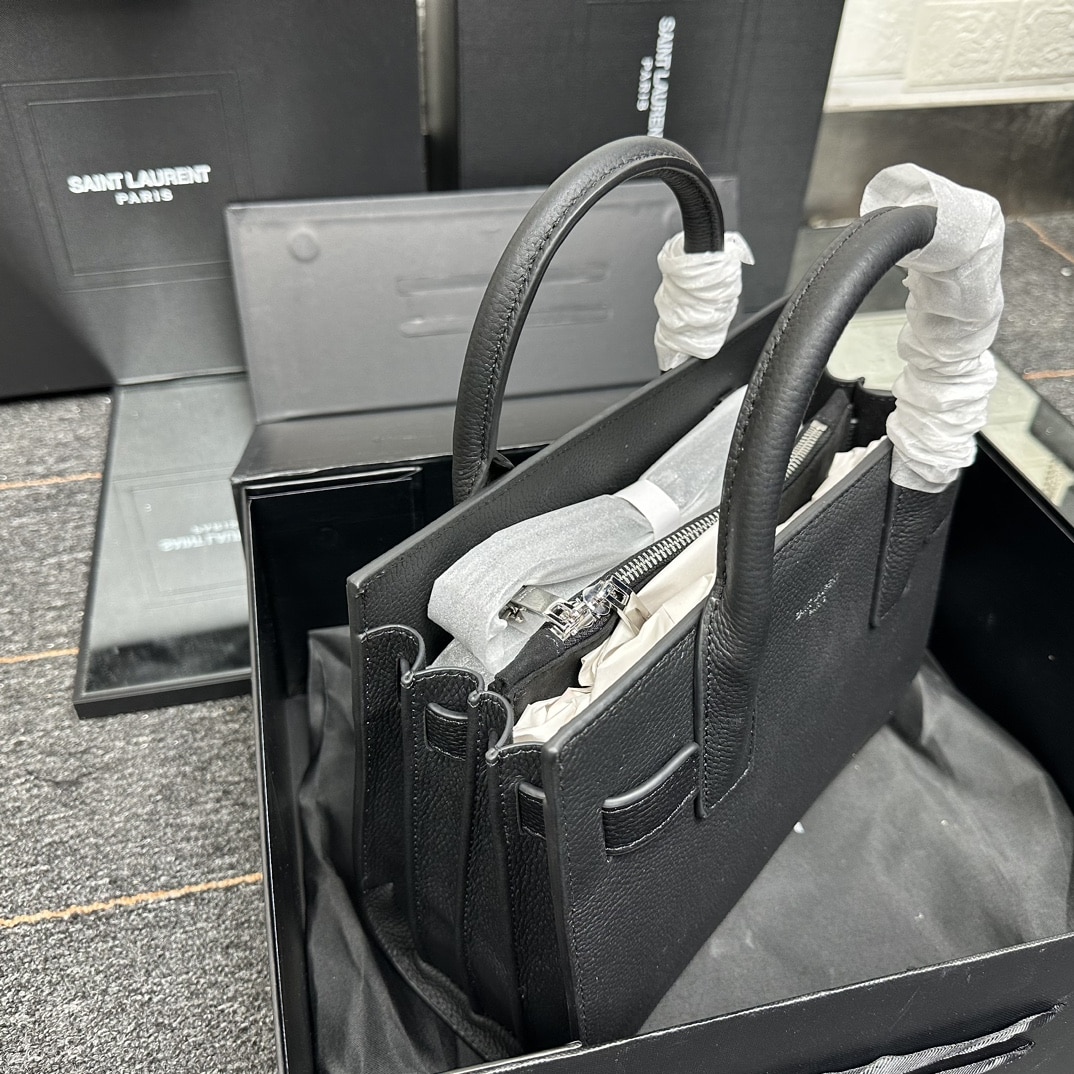 Saint Laurent Sac De Jour Baby In Grained Leather Black 26Cm