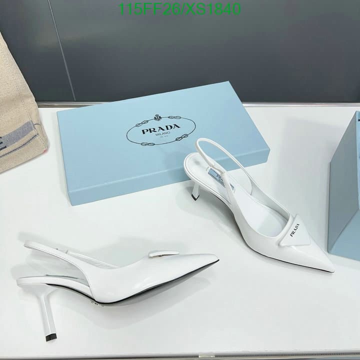 Prada Brushed Leather Slingback Pumps White 1I901M055F0009F075