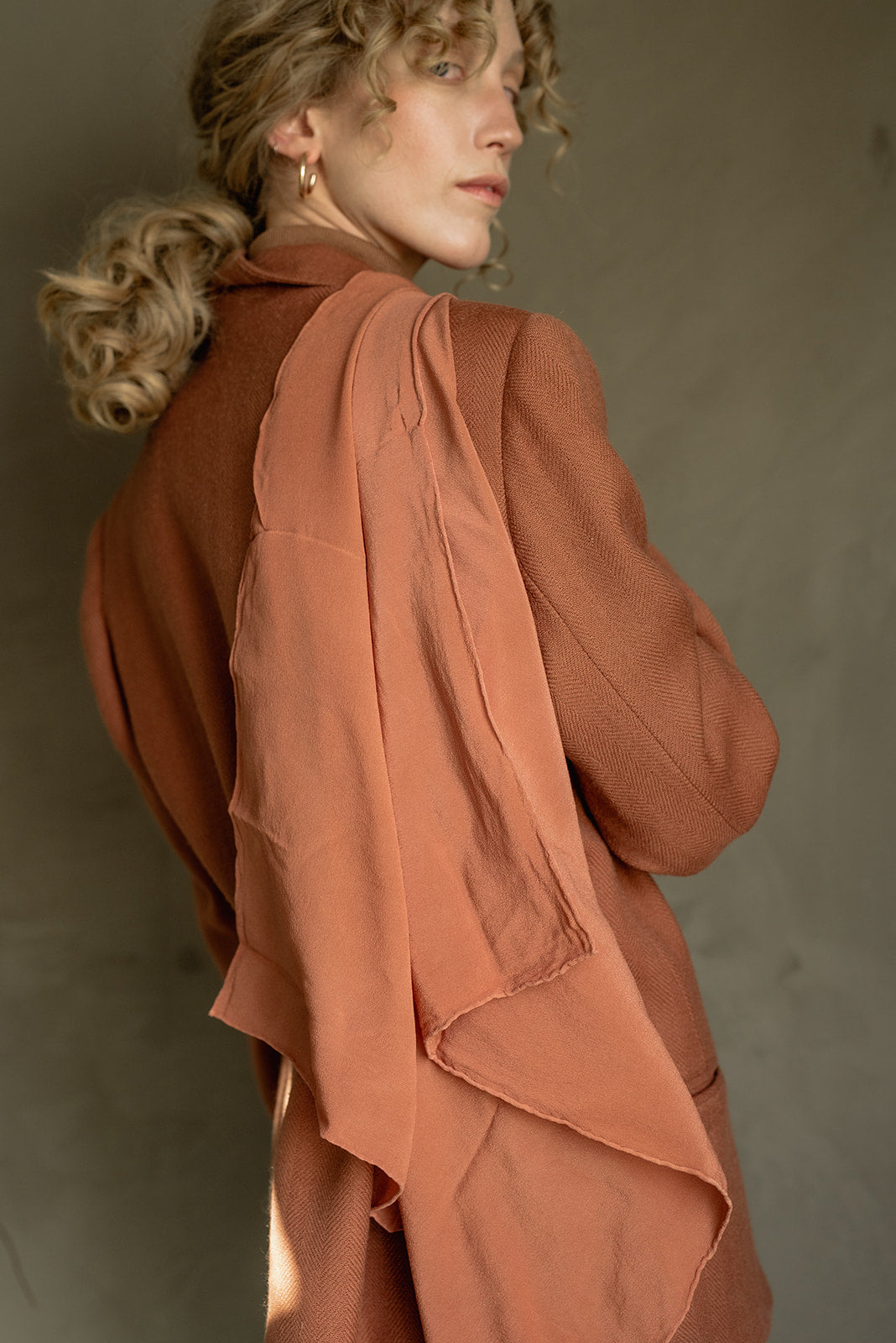 ‘The Classic’ Washable Silk Scarf in Terra Cotta