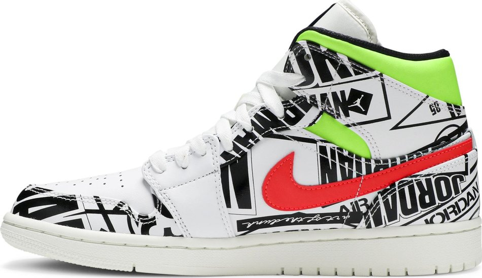Air Jordan 1 Mid Over-Print Logos 554724-119