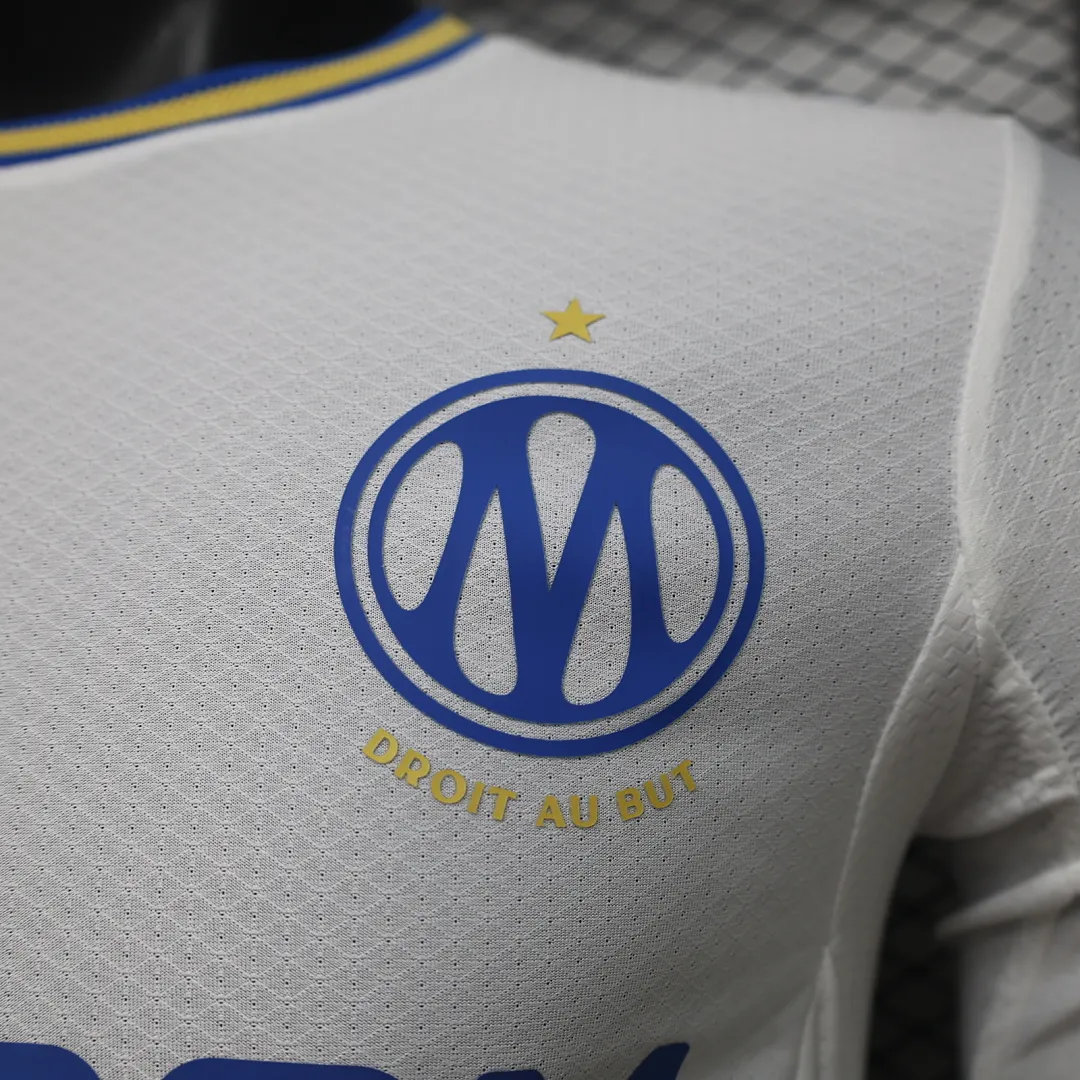 2026/27 Ligue 1 Marseille Team Home Football Jersey Player Version Long Sleeves - JerseyFun