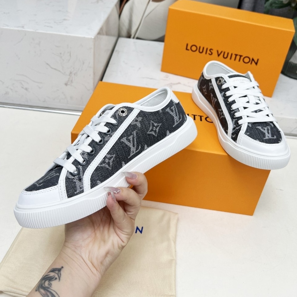 Louis Vuitton Lv Lagoon Sneaker Denim Gris 1Agygk