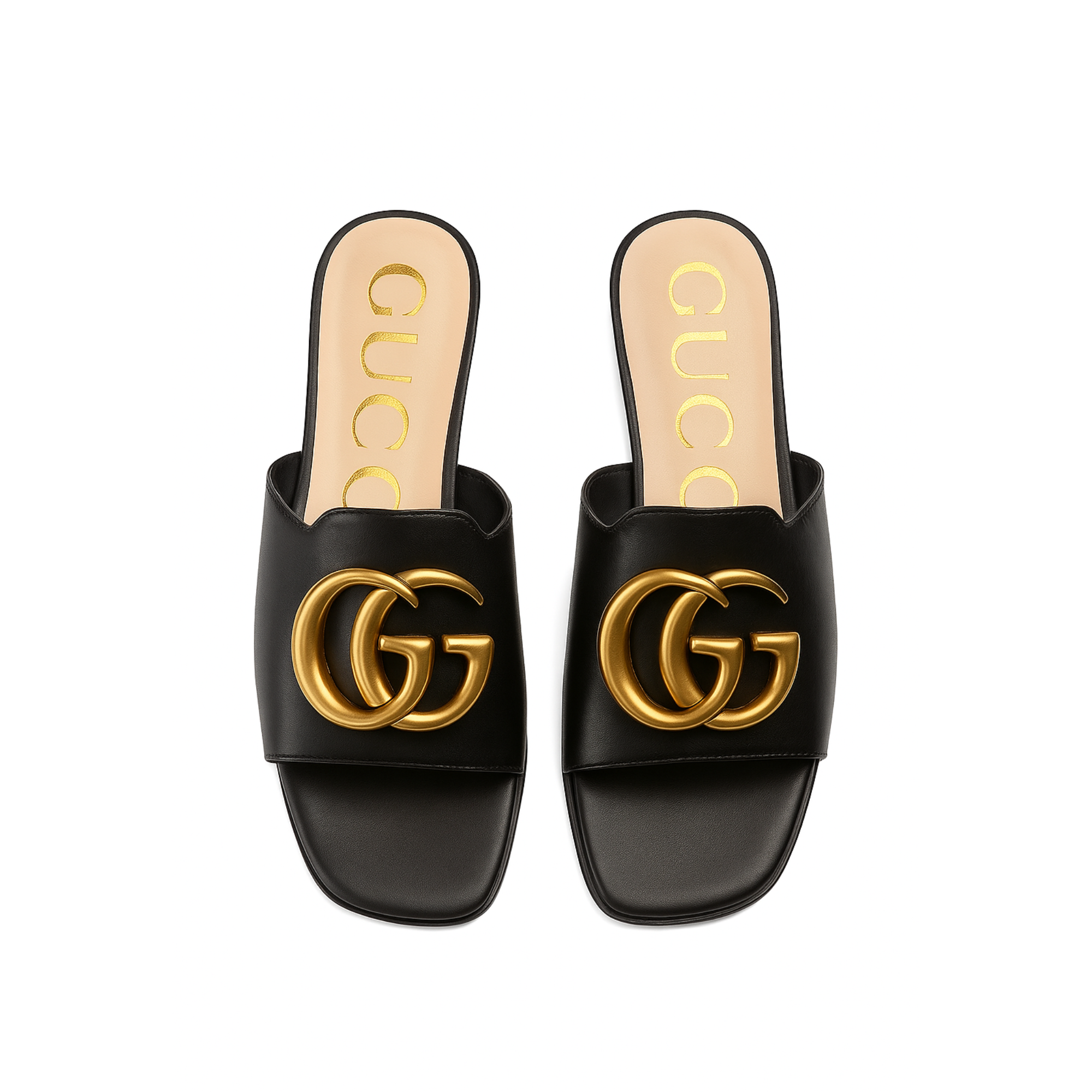 Gucci Princetown Gg Slippers Leather Black