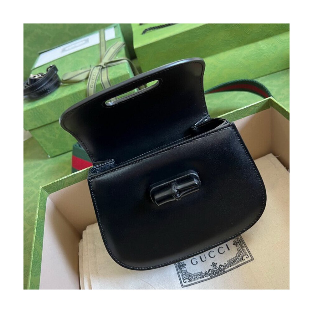 Gucci Mini Top Handle Bag with Bamboo Black