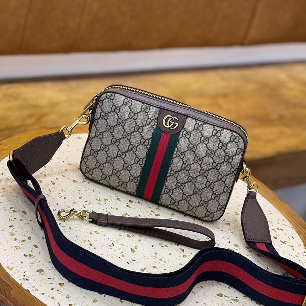 Gucci Ophidia Gg Shoulder Bag Beige Ebony 23.5Cm 699439 9C2St 8920