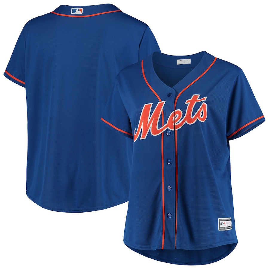 New York Mets Women's Plus Size Alternate Team Jersey Royal