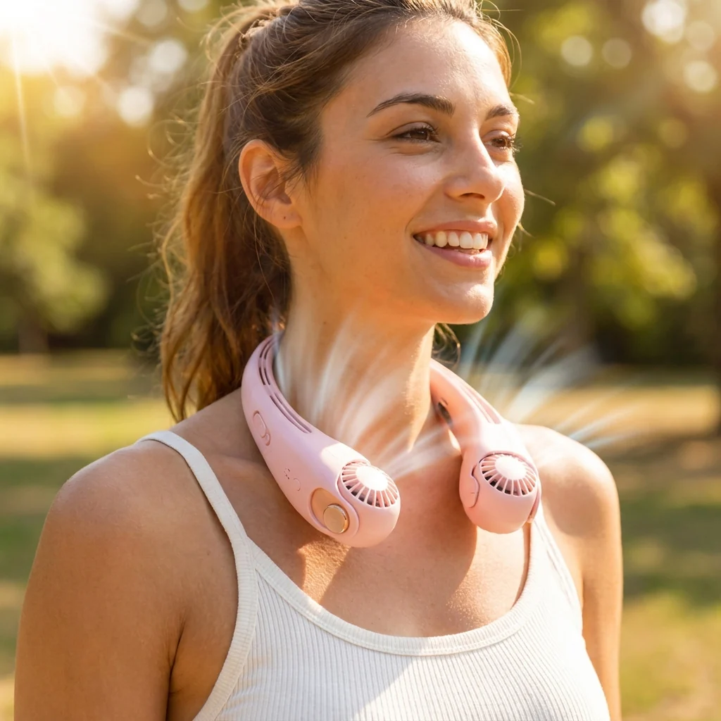Draagbare Nekventilator Handsfree 360° Koeling