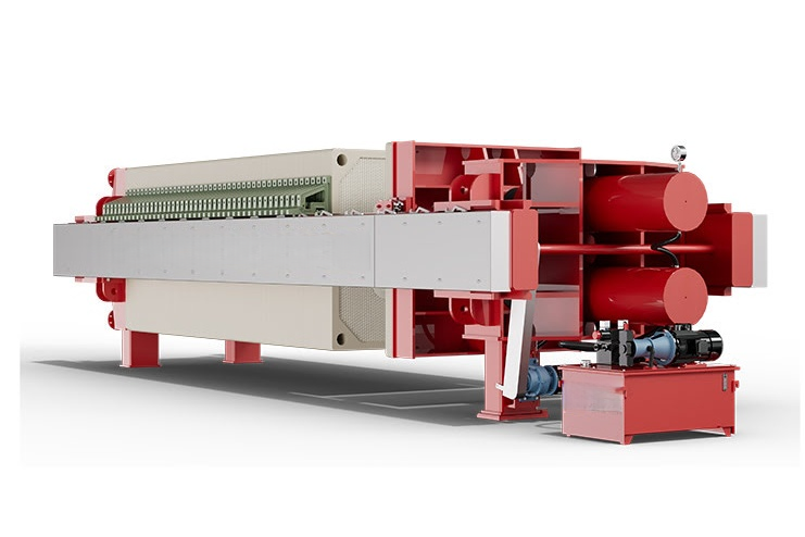 Automatic continuous pulling plate filter press