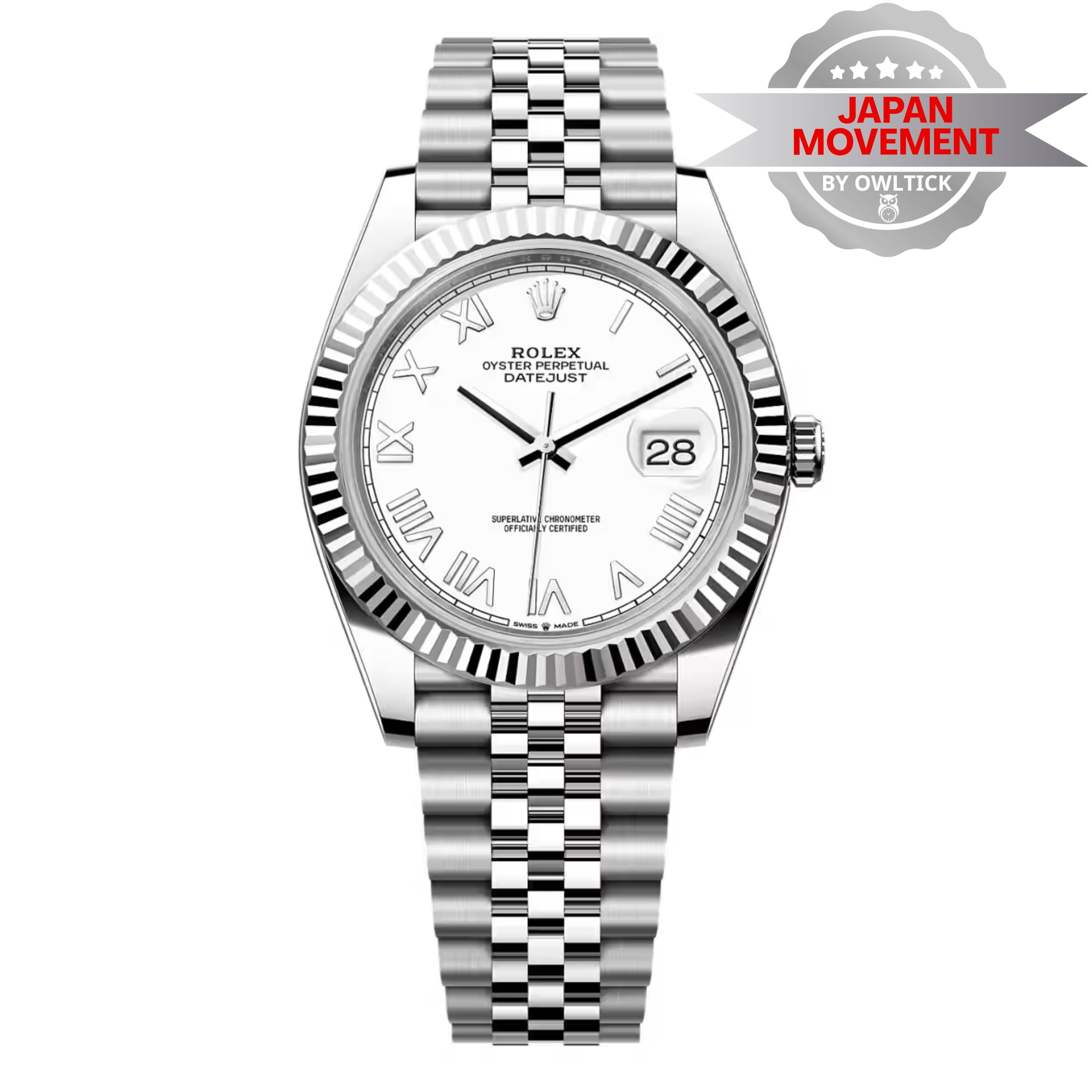 [Superclone] Rolex Datejust 41mm White Dial Limitless Jubilee 126334