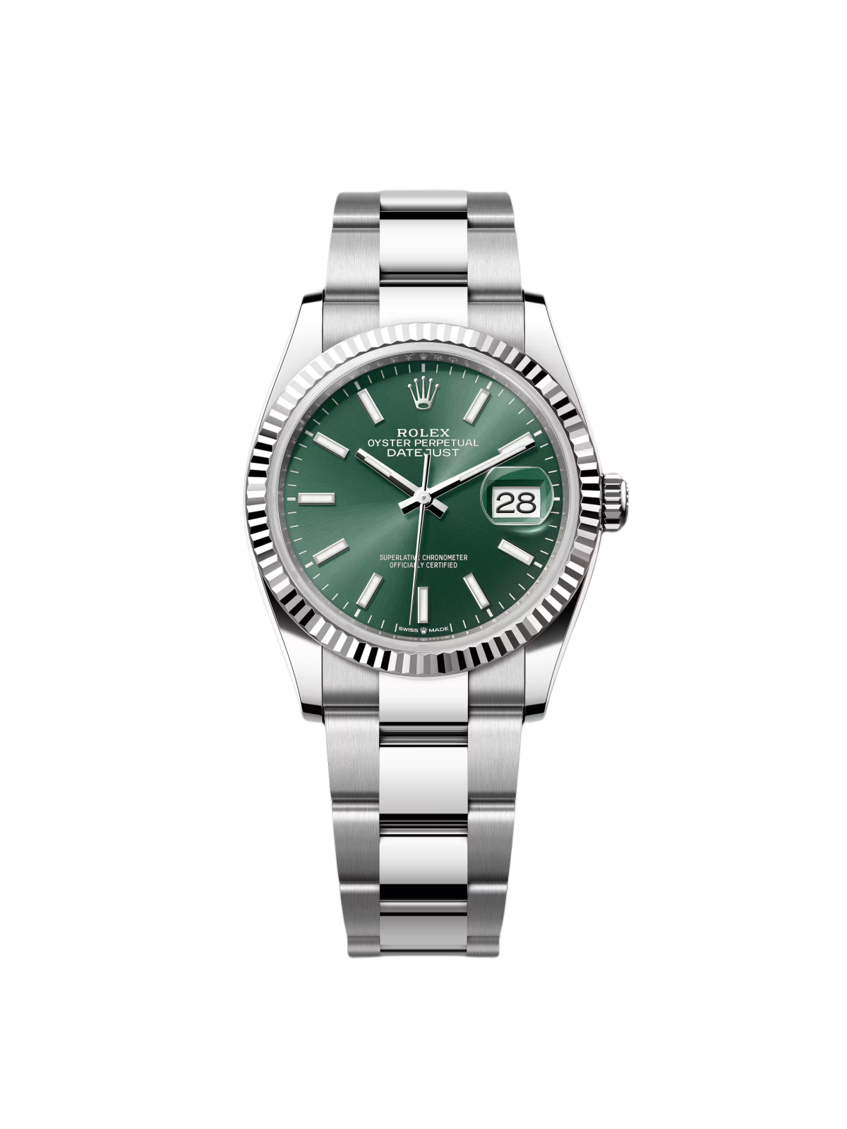 Rolex  Datejust 36mm 126234 Mint Green Dial Jubilee Bracelet Watch