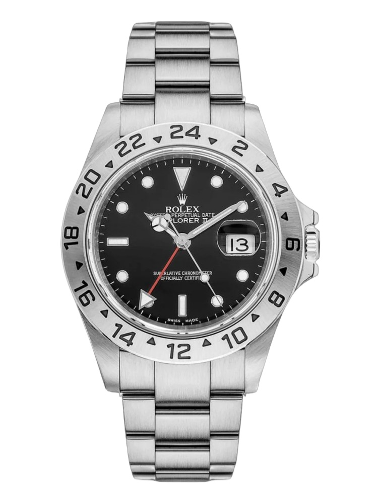 【Super Clone】Rolex Explorer II 16570 Stainless Steel Black Dial 40MM Mens Replica Watch