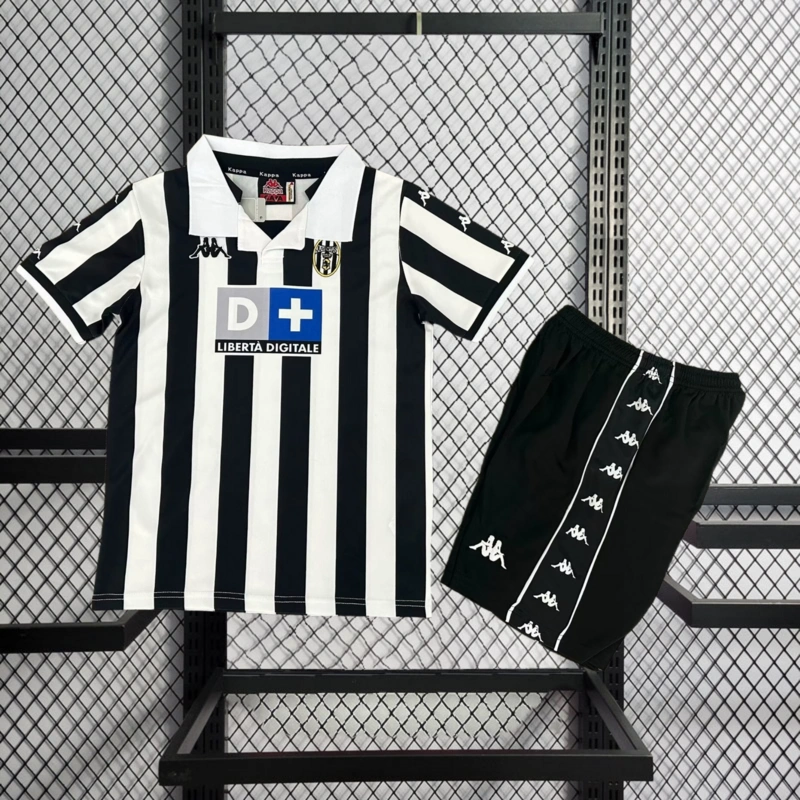 Retro kids 1999-00 kids Juventus ZIDANE DEL PIERO CONTE INZAGHI Football jersey retro