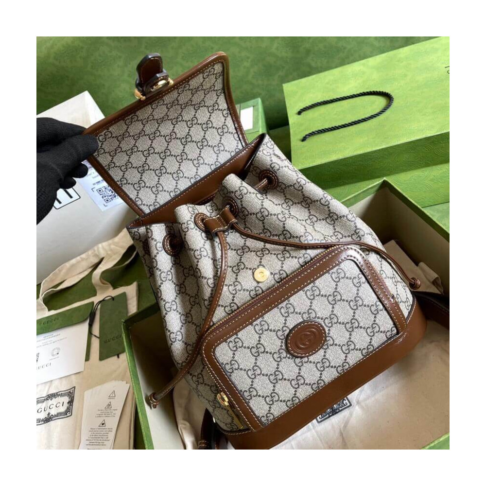 Gucci Backpack with Interlocking G in GG Supreme