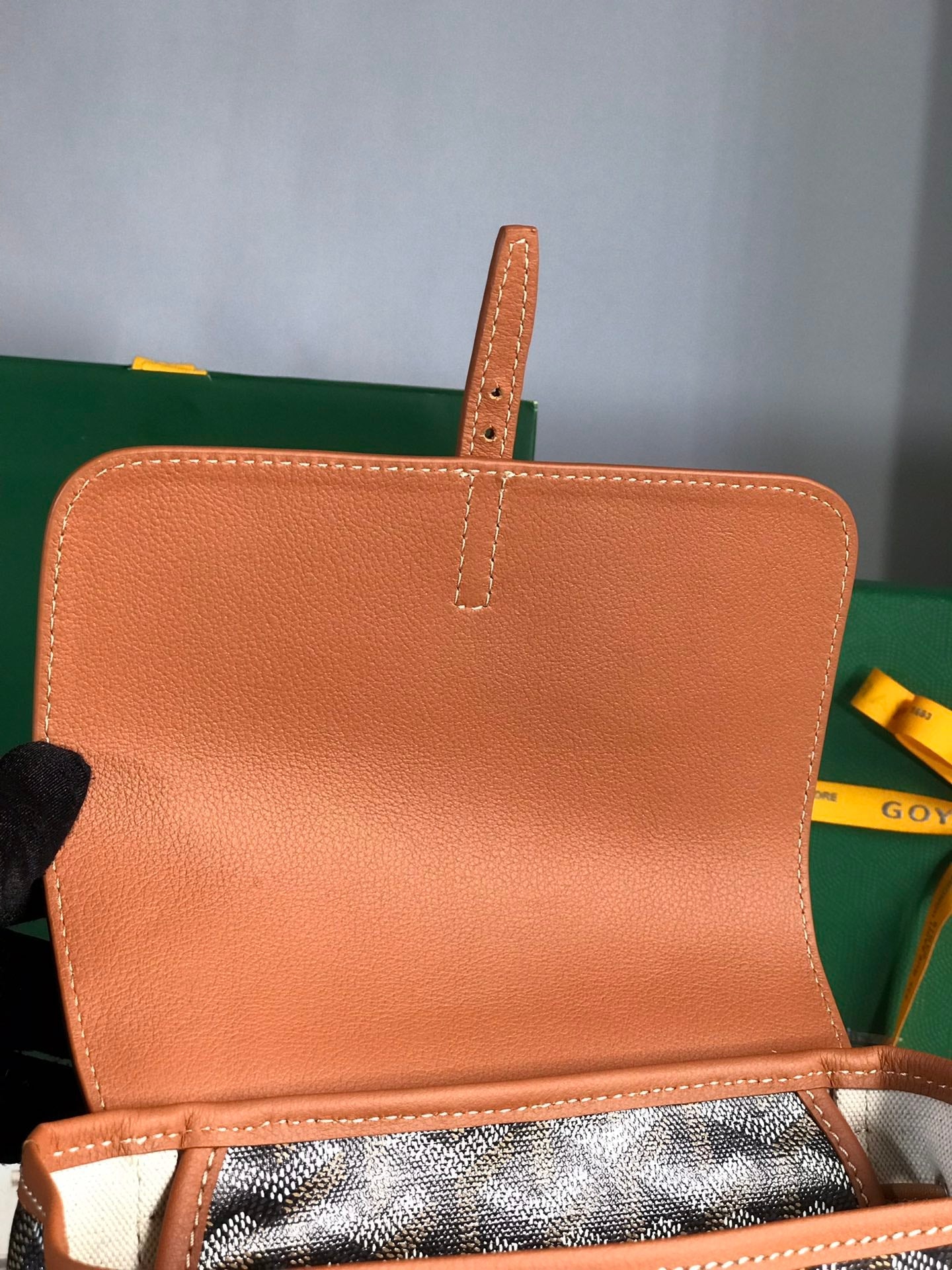 Goyard Alpin Mini Backpack 21 Cm Tan Lambskin And Black Goyardine Canvas