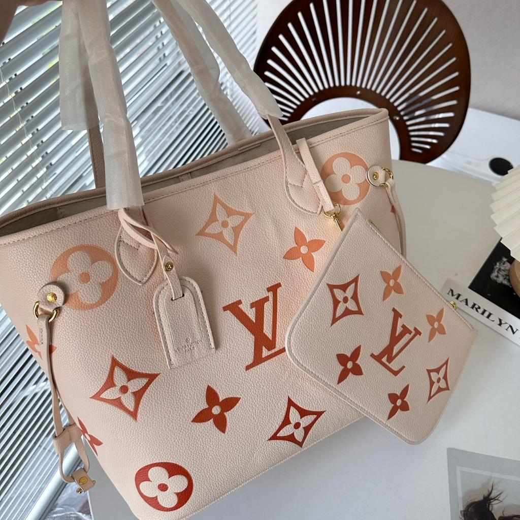 Louis Vuitton Neverfull MM Bag Beige Clair 33cm M46516