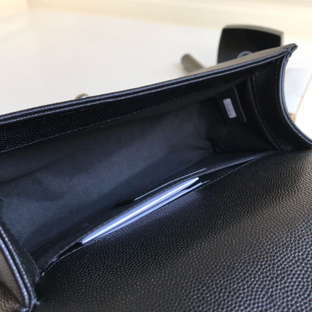 Chanel Le Boy Bag 20cm Black Caviar Leather