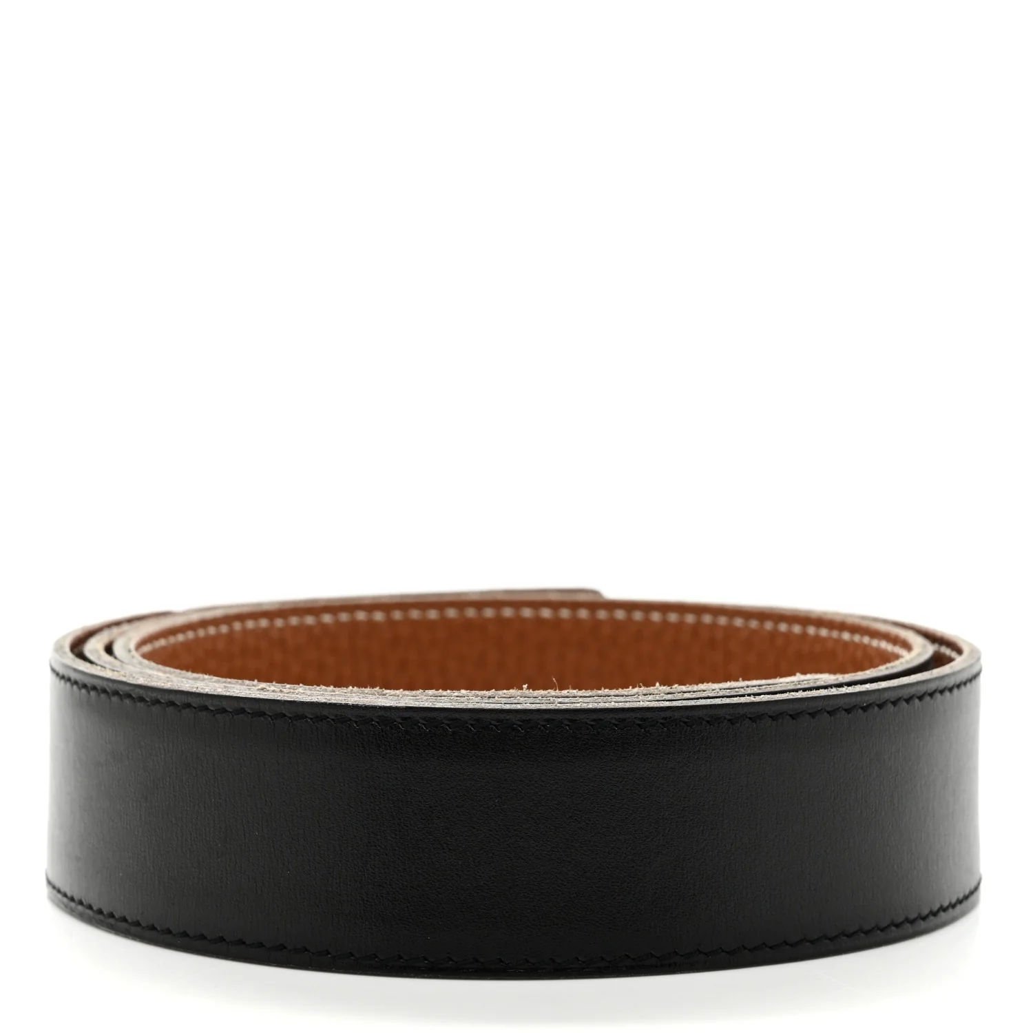 Box Togo Reversible 32mm Belt Strap 85 Black Gold