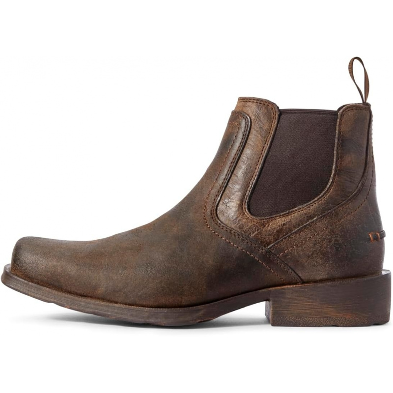 Full-Grain Leather Pull-on design Square toe