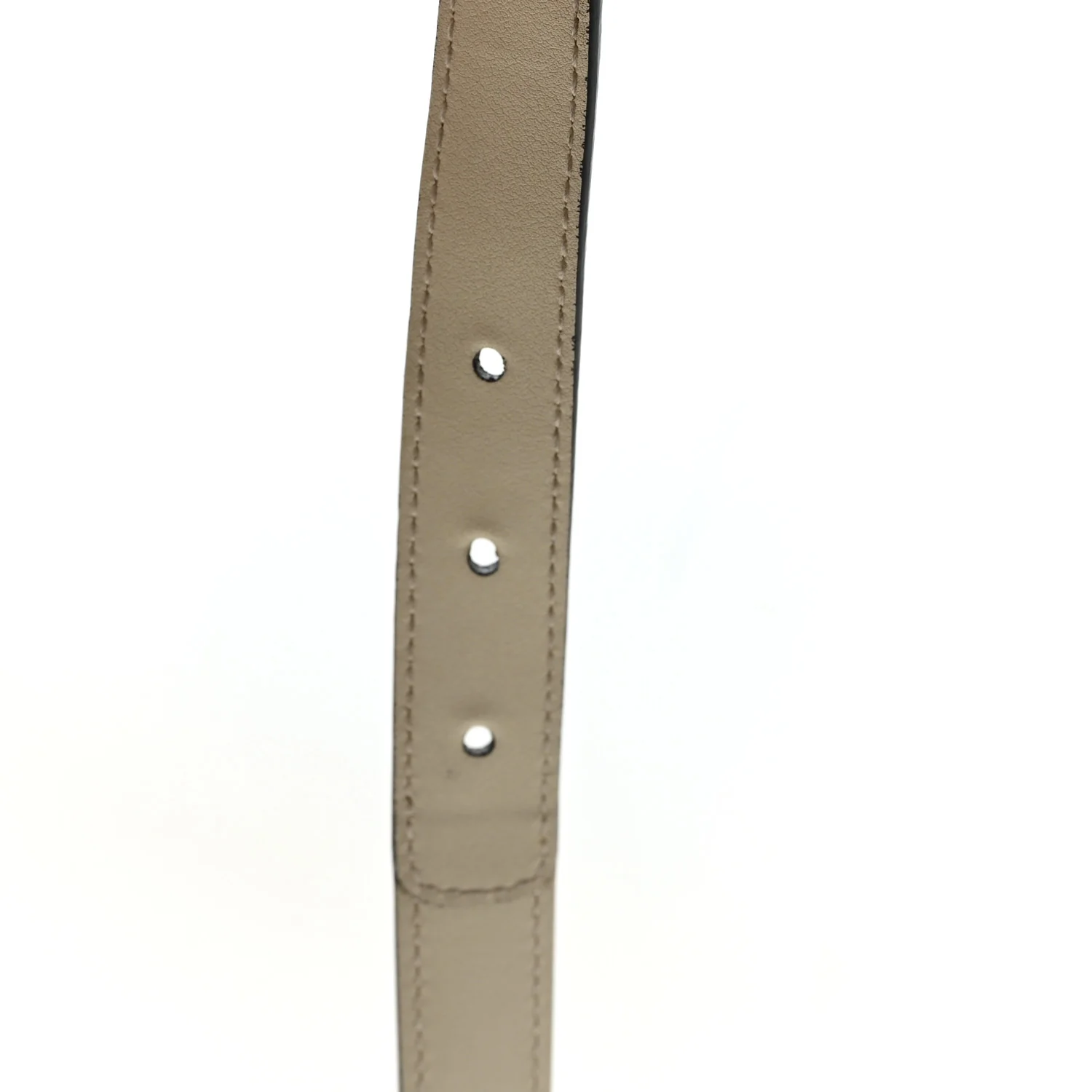 GG Supreme Monogram Matte Plutone Calfskin Double G 20mm Belt 75 30 Beige White New Acero