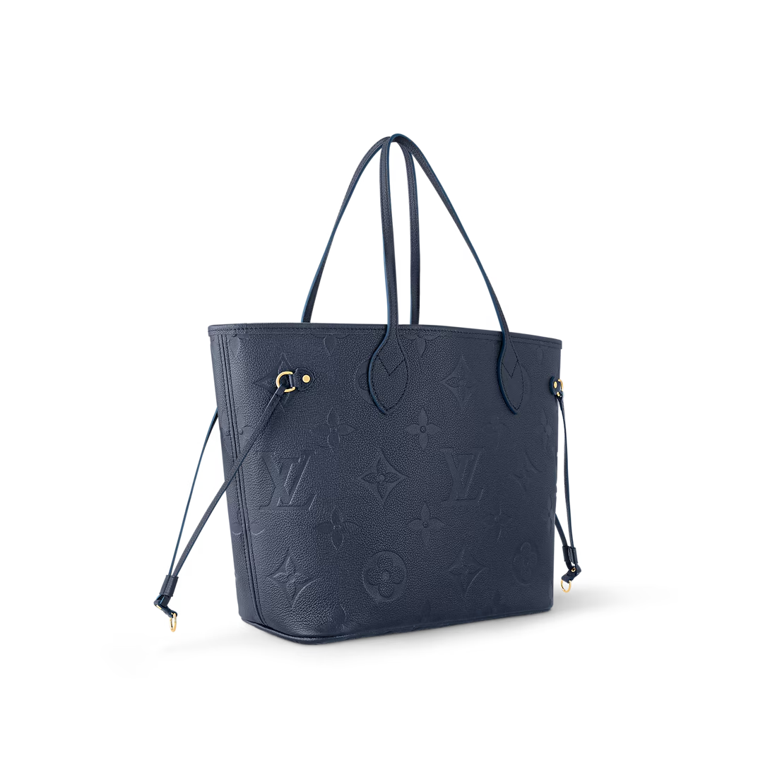 Louis Vuitton Neverfull Mm Tote Bag Navy Blue 31cm M47143