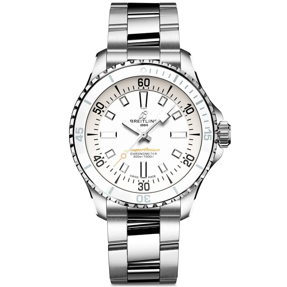 【Free Shipping】【Free Shipping】BREITLINGSuperocean 36mm White Dial Ladies Automatic Bracelet Watch