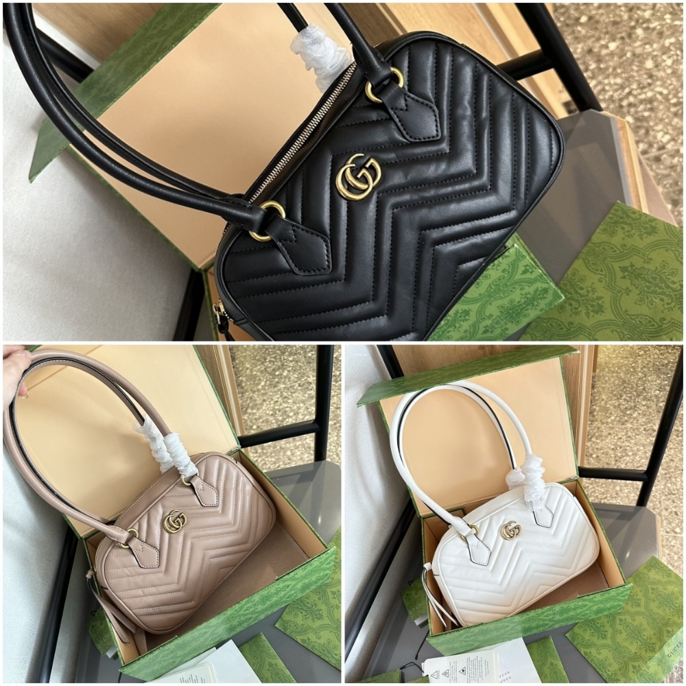 Gucci Marmont Small Top Handle Bag Pink 25Cm