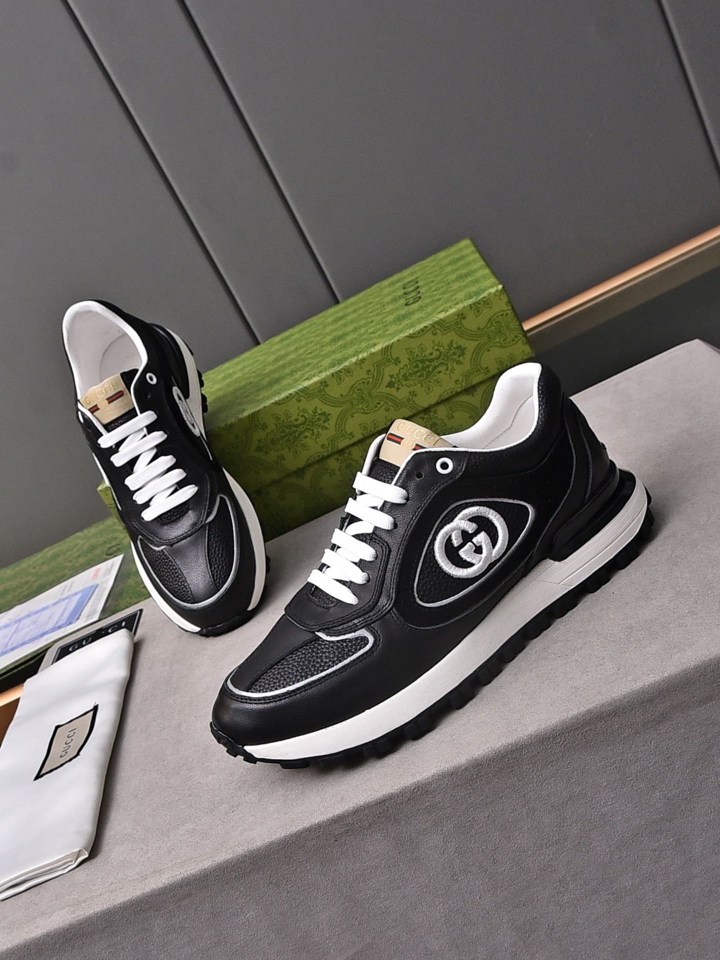 Gucci Double G Men’S Run Sneaker Black