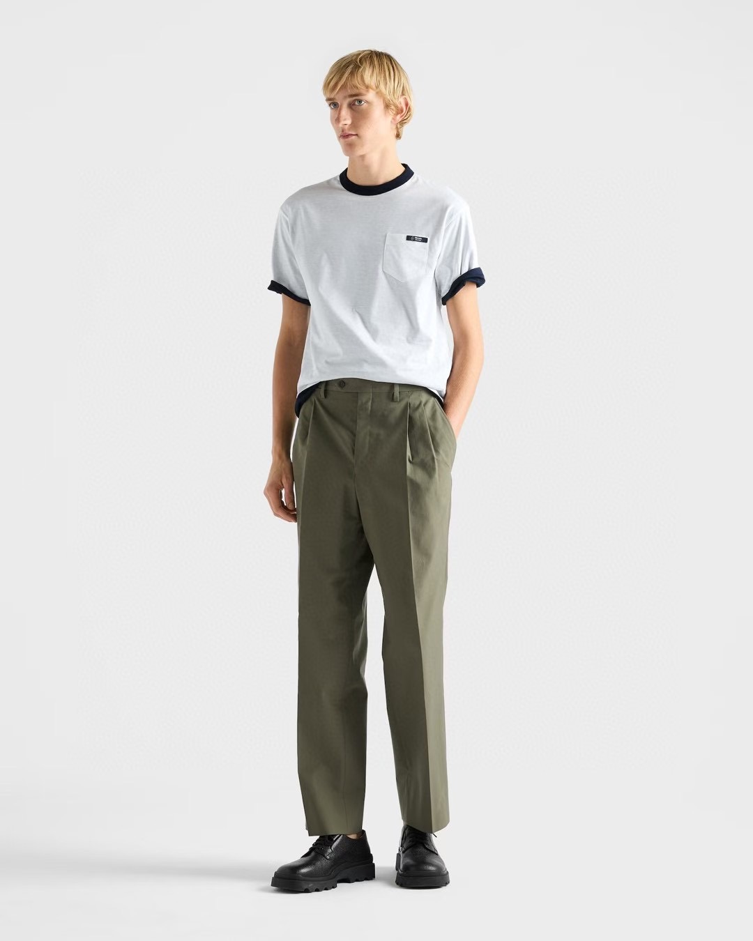PRADA Contrast Reversible Cotton T-Shirt