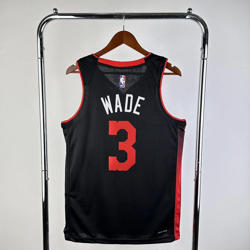 2024 NBA Miami Heat 3 WADE Basketball Jersey