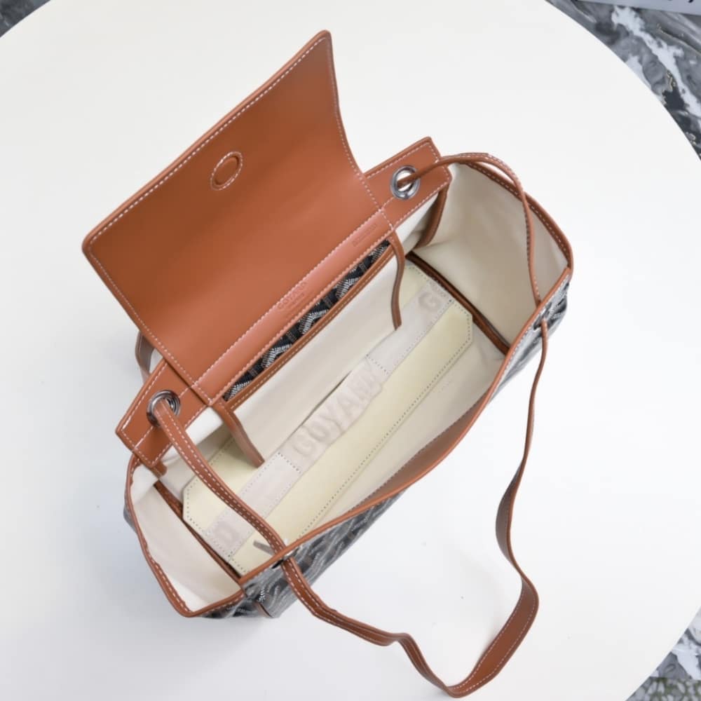 GOYARD ROUETTE SOUPLE BAG BLACK AND TAN 31CM