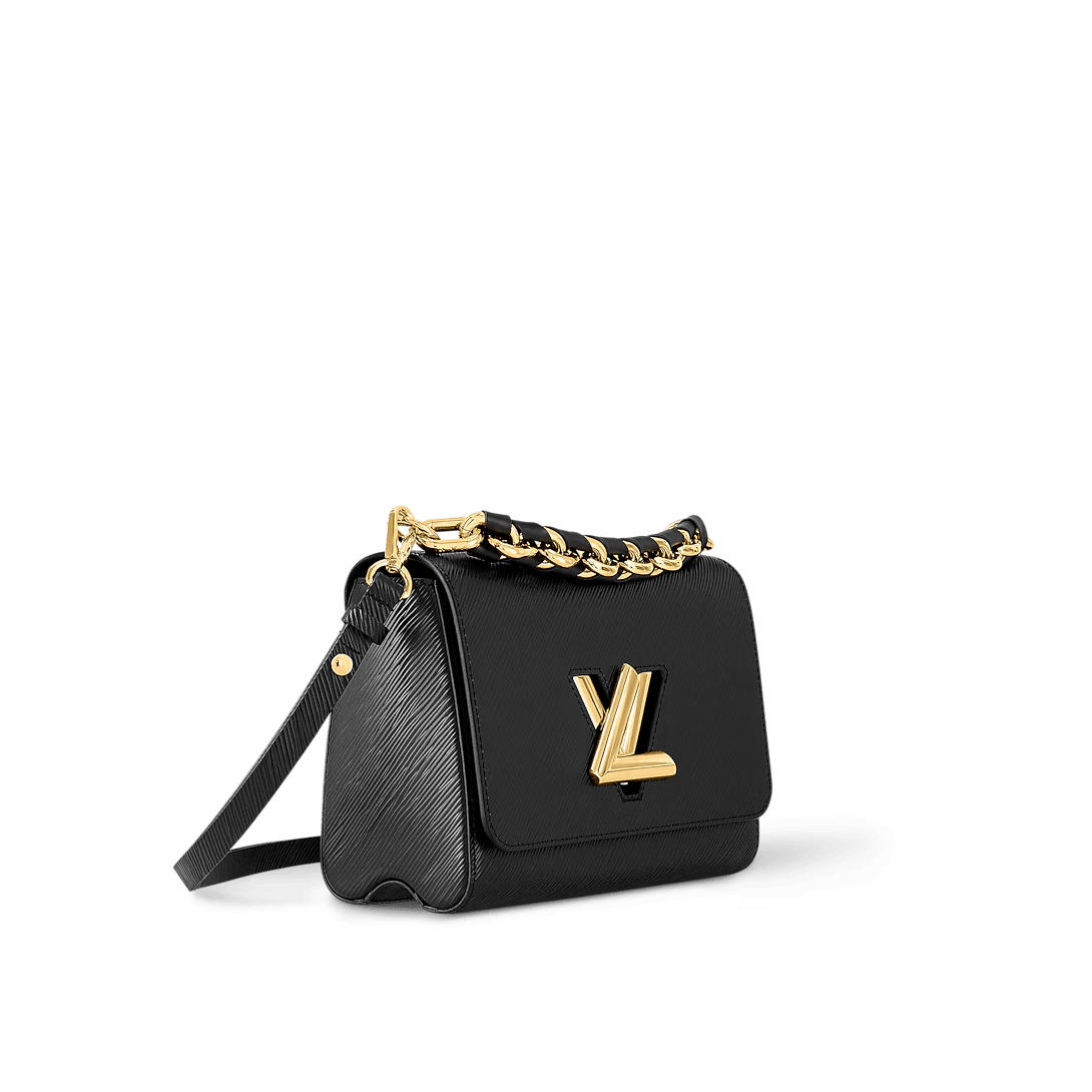 Louis Vuitton Twist Mm Bags Epi Leather Lock Chain Black 23Cm M21772