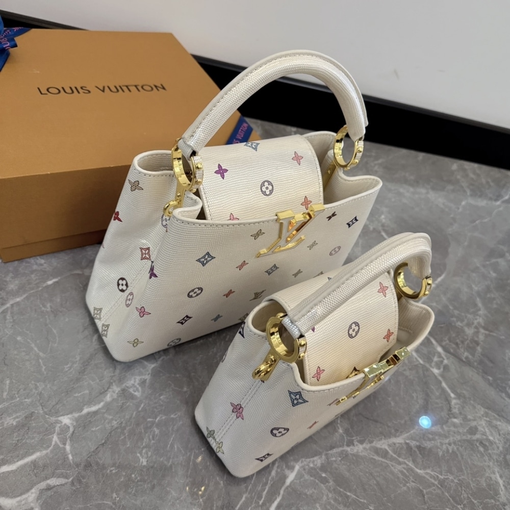 Louis Vuitton X Takashi Murakami Capucines BB Monogram White 27cm