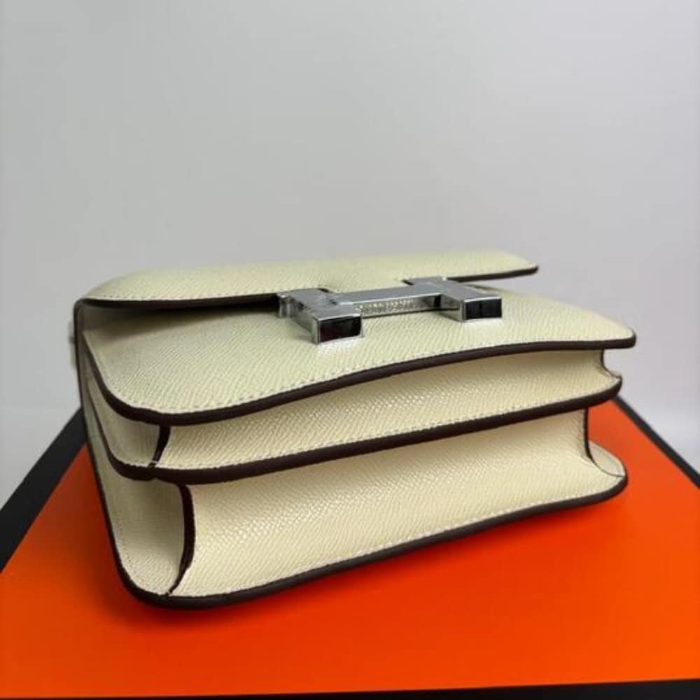 Hermes Constance Swift Silver Hardware Cream 18Cm