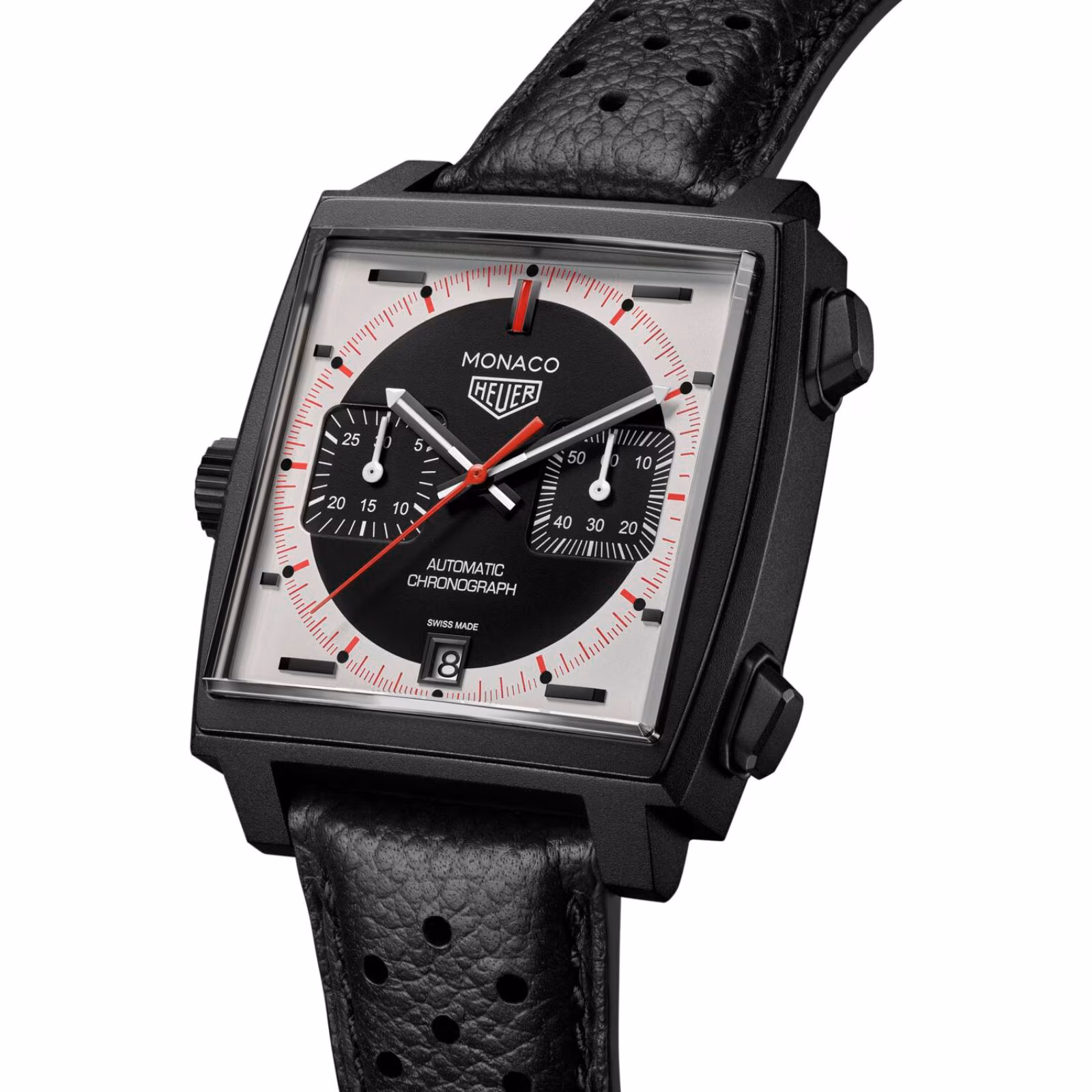 TAG Heuer Monaco Chronograph Stopwatch 39mm Limited Edition Mens Watch Black CAW218F.FC6356
