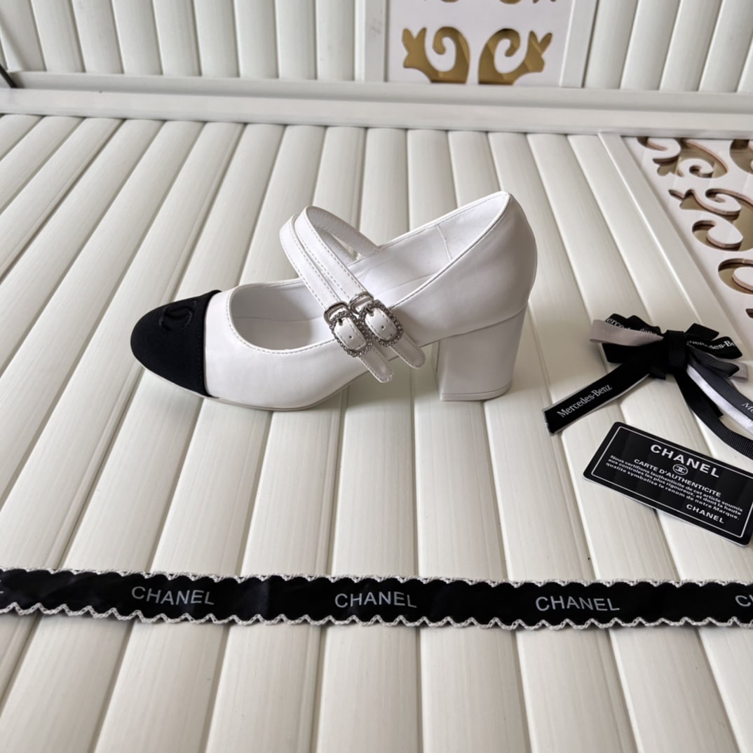 Chanel Mary Janes And Grosgrain White G45696 B16524 Nx269