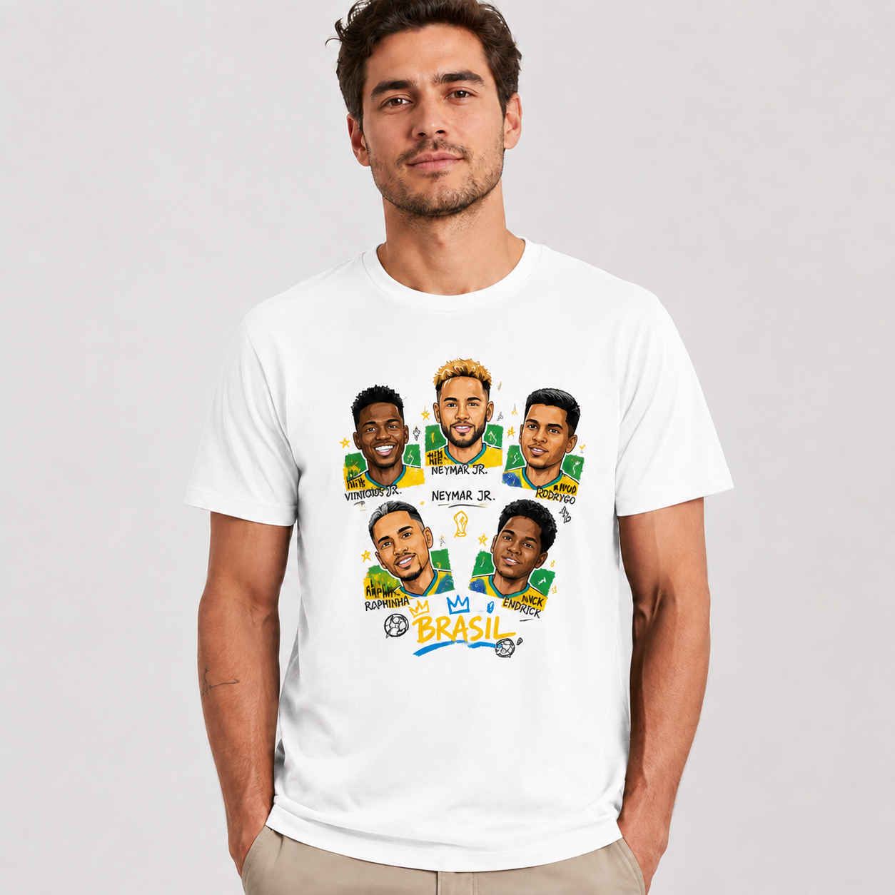 Brazilian Player Pure Cotton T-Shirt – Limited-Time Offer