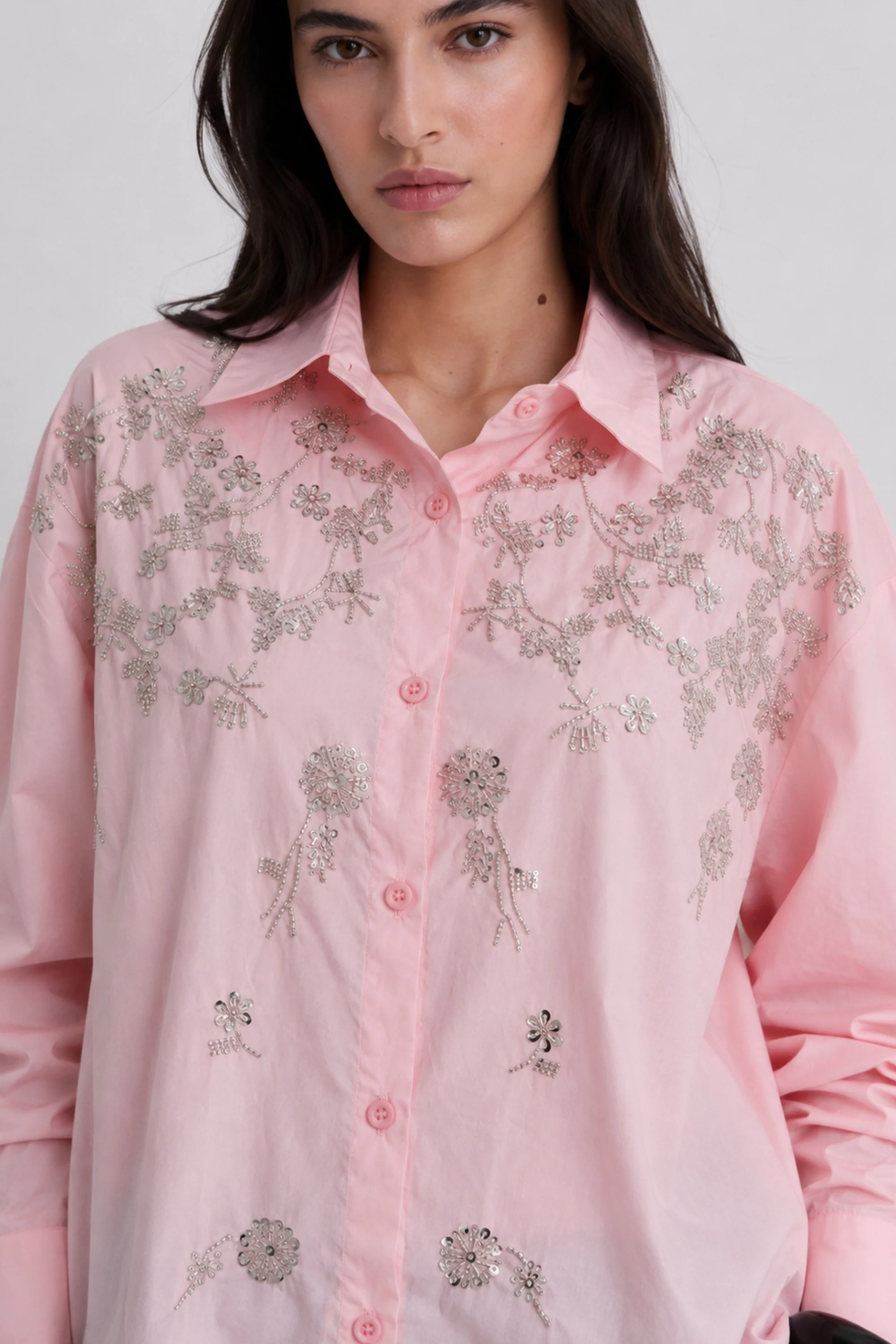 Blush Garden Sequin Shirt
