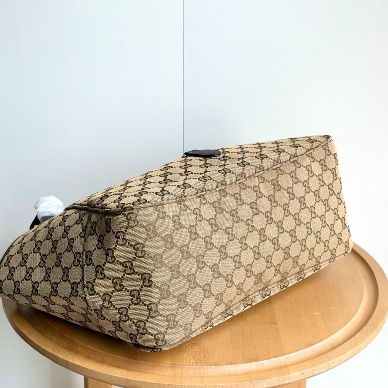 Gucci Mercato Medium Tote Bag Sand And Brown GG Canvas 35cm 866645 FAFV2 9651