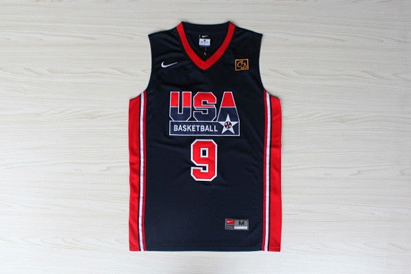 Dream Team No. 9 Flying Man. Jordan blue new fabric fan version jersey