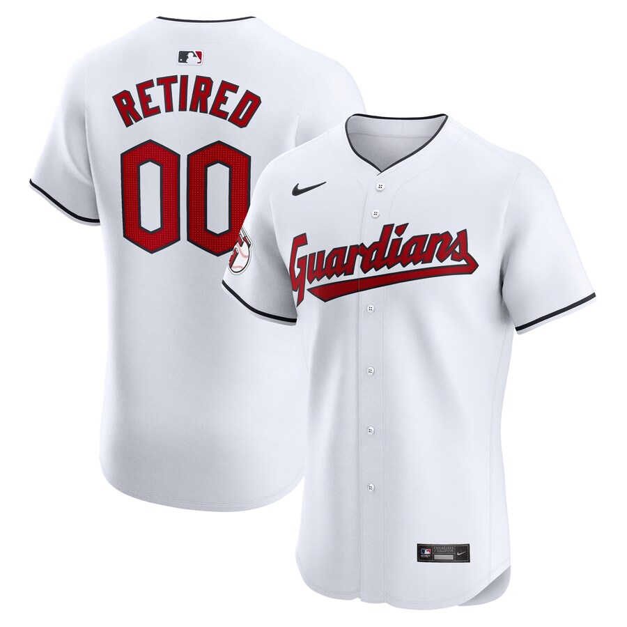 Cleveland Guardians Home Elite Pick-A-Player Retired Roster Jersey White