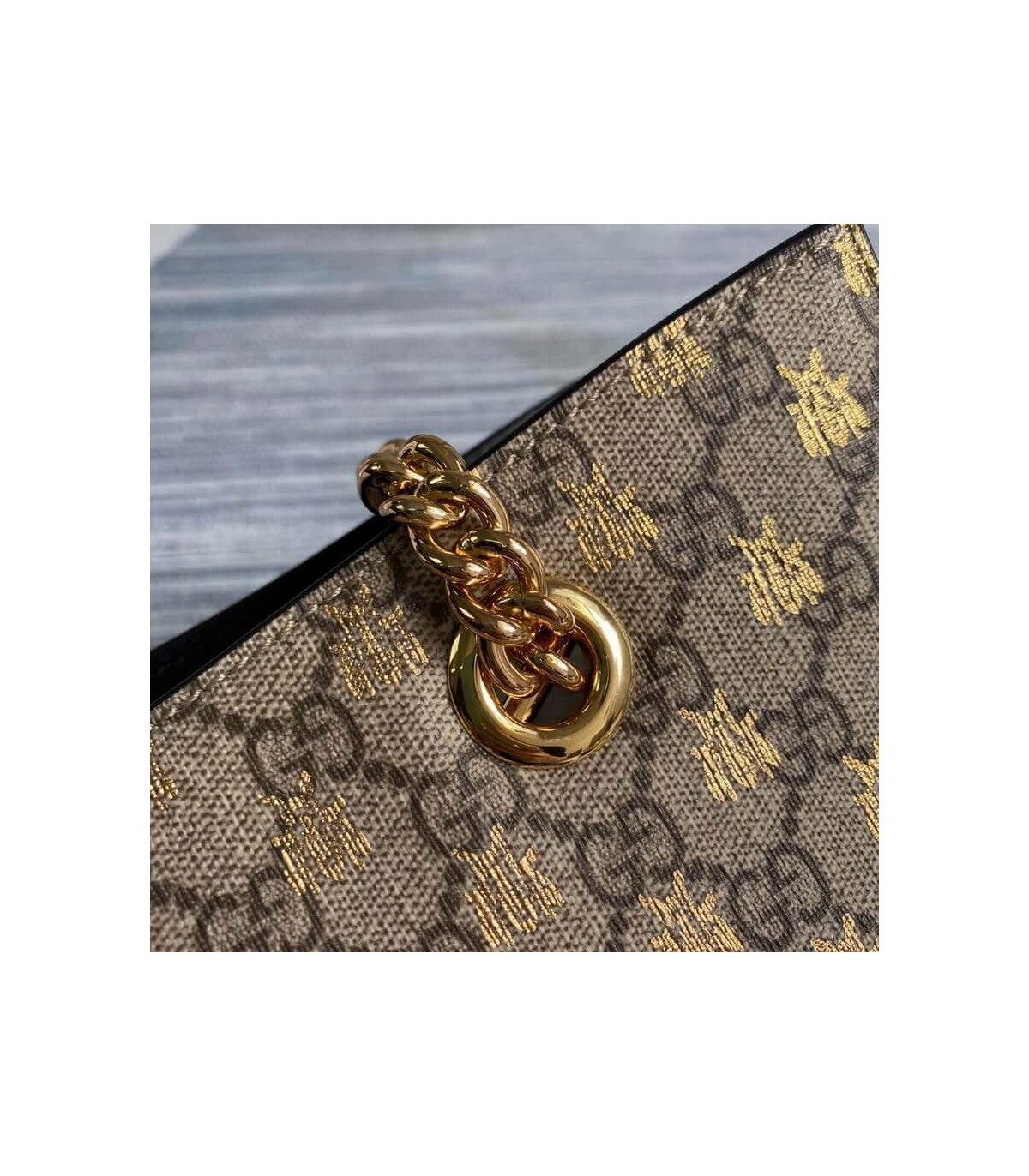 Gucci Padlock Medium GG Bees Shoulder Bag