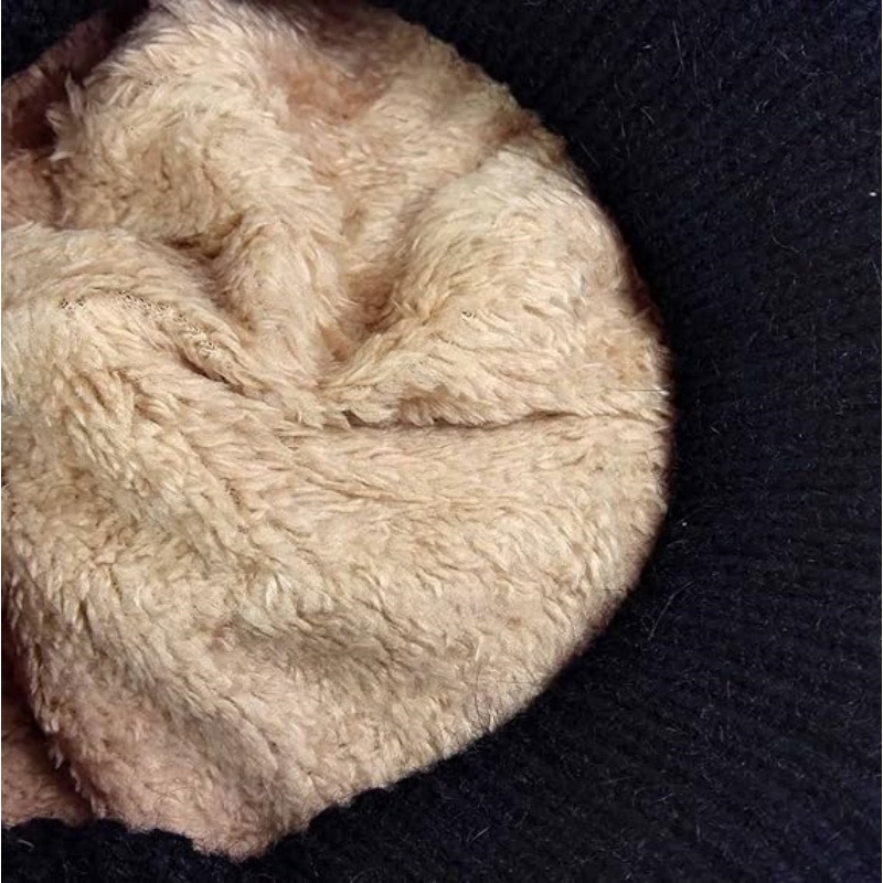 Wool Knit Hat with Visor