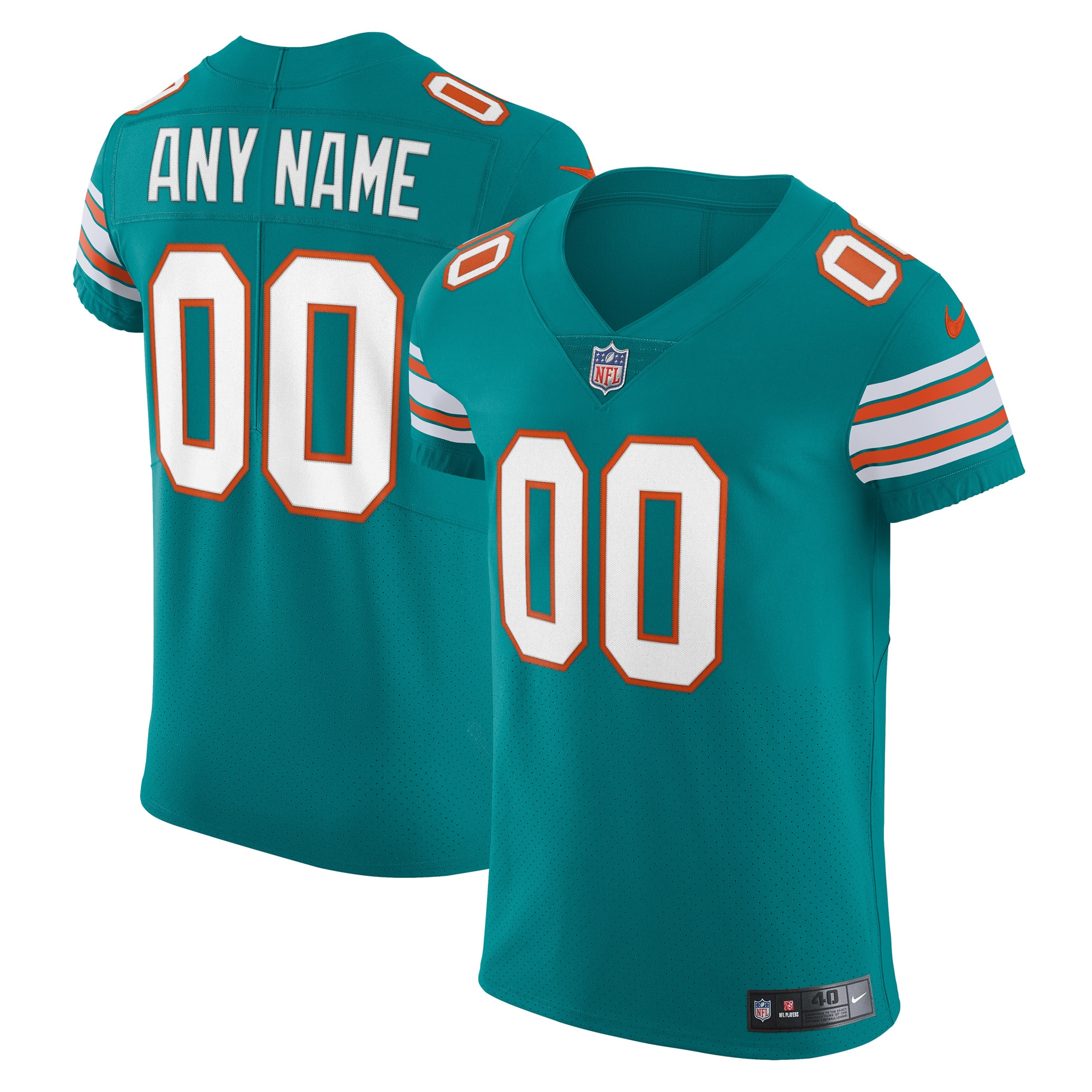 Miami Dolphins Nike Elite Vapor Untouchable Custom Jersey - Aqua