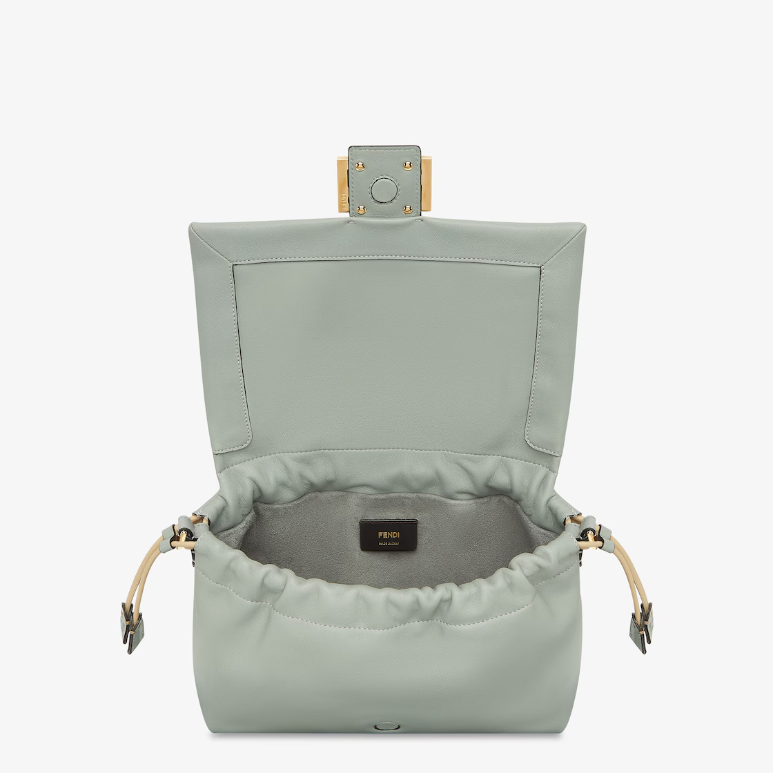 Fendi Mamma Baguette Medium Matcha Green Nappa Leather Bag 26.5cm