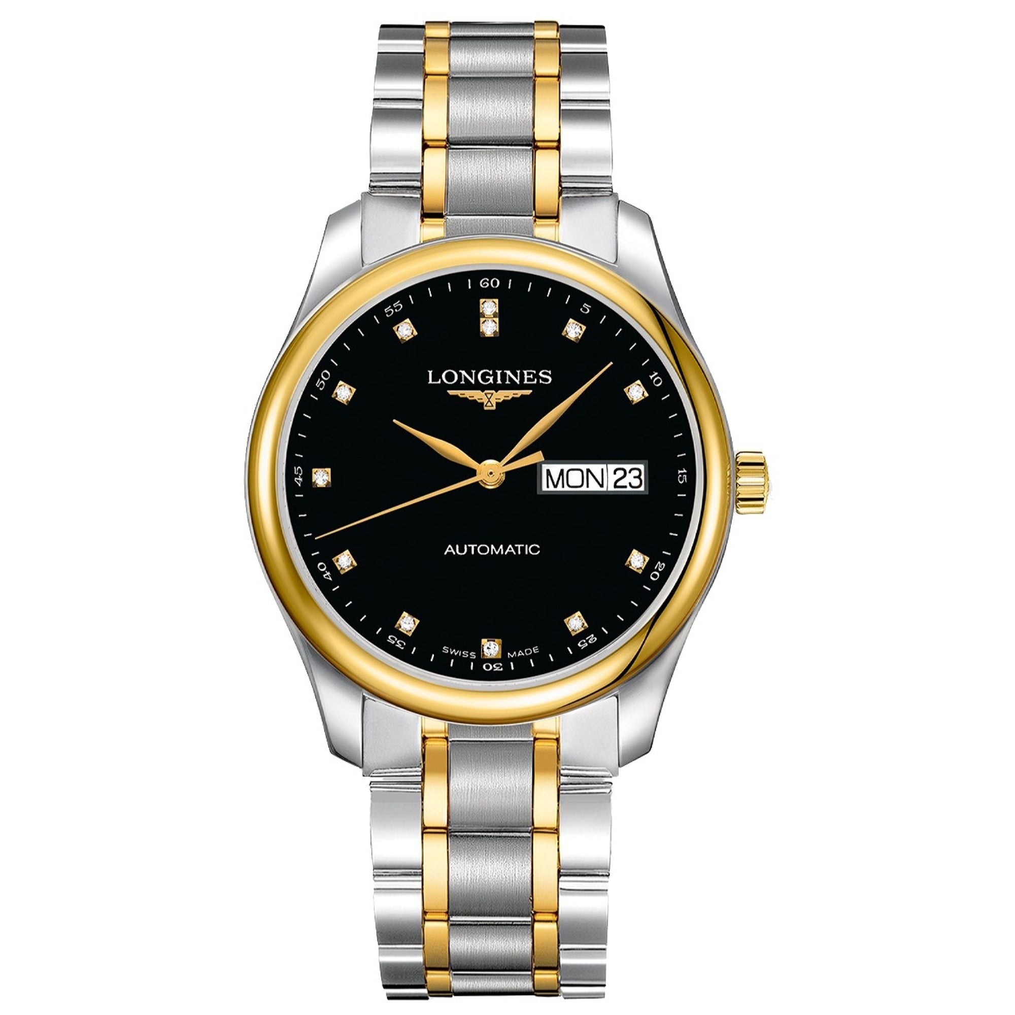 【Super Clone】Longines Men's L2.755.5.57.7 Master Collection Diamond Two-Tone Stainless Steel Watch