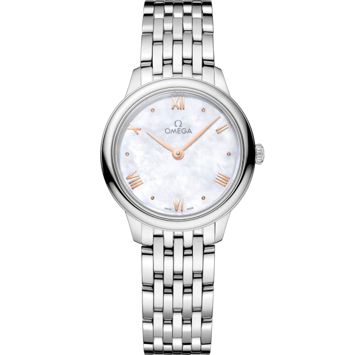 Omega De Ville Prestige 27.5mm White Dial Stainless Steel Bracelet 434.10.28.60.05.001