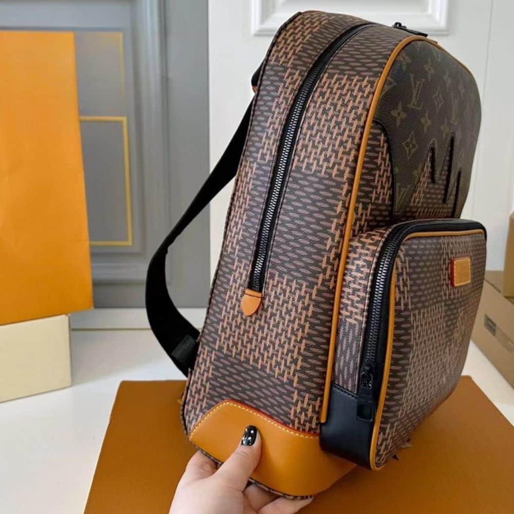 Louis Vuitton Nigo Monogram Reverse Canvas Backpack Brown 29Cm